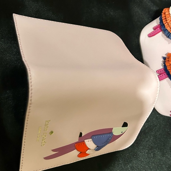 Kate Spade New York Flock Party Parrot Crossbody bundle of 3 matching pieces. - Picture 5 of 15